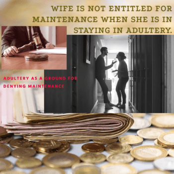 Adultery as a Ground for Denying Maintenance